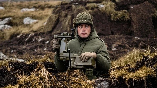 Fotografía restaurada digitalmente en HD de la Guerra de Malvinas, 2 de abril de 1982.