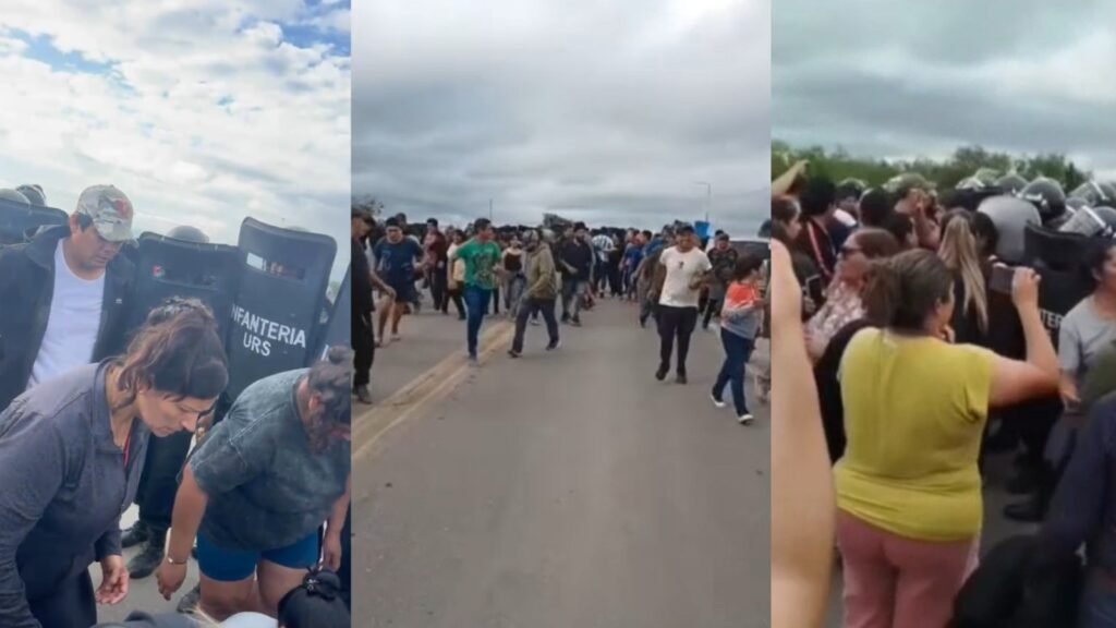 Tensión en la Ruta 157: vecinos de La Madrid denuncian represión policial en medio de una protesta