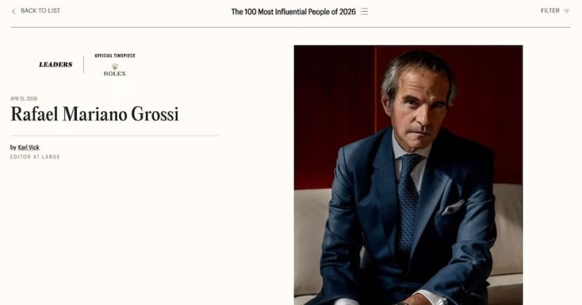 Rafael Grossi es el único argentino entre los 100 más influyentes de la revista Time