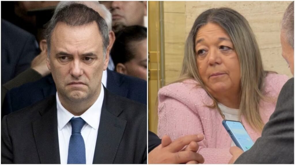 La escribana Adriana Nechevenko tras declarar en la causa contra Manuel Adorni.