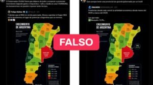 El mapa de actividad económica de las provincias que compartió Milei es falso y no pertenece al IAE