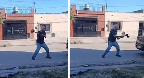 Un hombre con un hacha atacó a pasajeros de Uber y en un confuso episodio terminó detenido el chofer