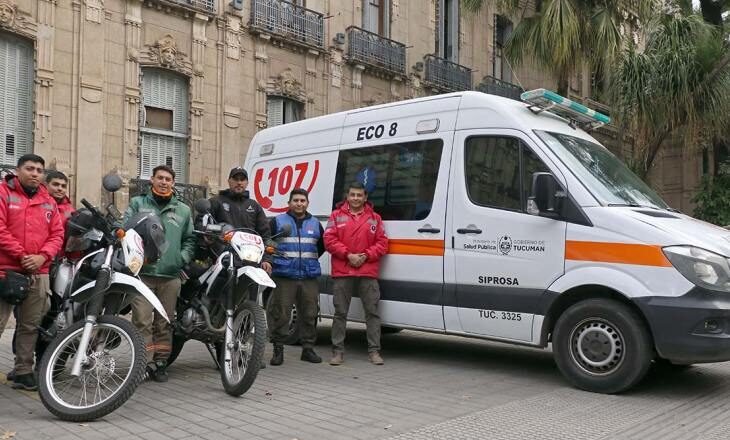 Dos personas que se infartaron en pleno centro fueron asistidas por el 107