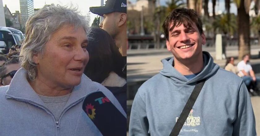 La emotiva despedida de la mamá de Gaspi en el Obelisco: “Se fue envuelto en amor”