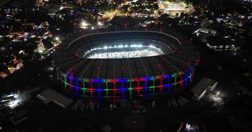 Así se prepara el estadio Azteca para la ceremonia inaugural del Mundial 2026