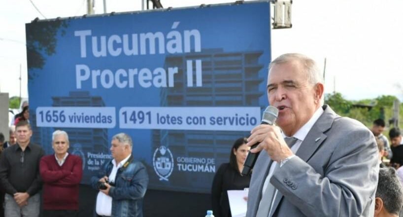Jaldo recorrerá las obras del Procrear Tucumán para evaluar su avance