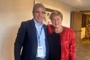 Caputo se reunió en EEUU con Georgieva y destacaron “el crecimiento” de la Argentina