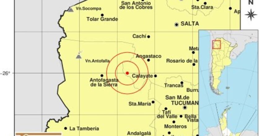Un sismo de 5,1 de magnitud en el límite entre Salta y Catamarca se sintió de forma leve en Tucumán