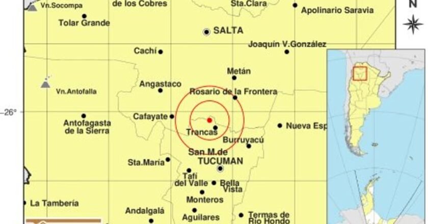 Un sismo sacudió a Tucumán durante la madrugada de este domingo