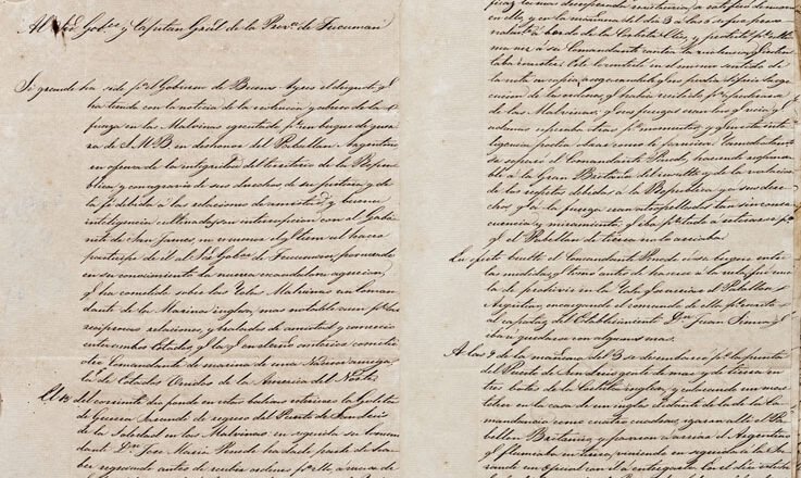 Qué dice el texto de la carta encontrada en el Archivo Histórico de Tucumán que relata la ocupación de Malvinas
