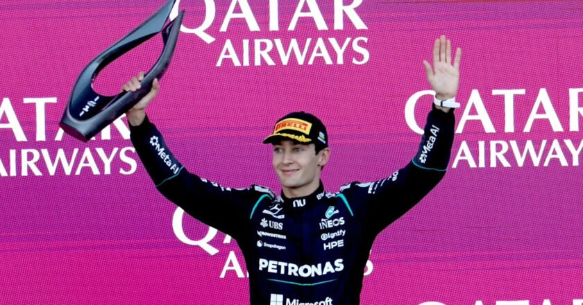 Fórmula 1: Russell ganó el Gran Premio de Azerbaiyán y Colapinto tuvo que abandonar por un choque
